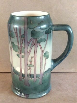 Early Lenox Belleek Cac Trenton Arts And Crafts Decorated Mug/tankard