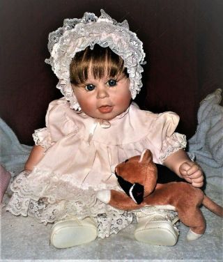 Adorable Vint.  Vinyl Realistic Baby Girl By Artist Terri Dehetra.  All 29