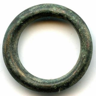 Authentic (18 Mm,  2.  33 G. ) Bronze Ancient Celtic Ring Money,  800 - 500 Bc,  Europe