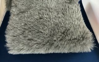 European Alpaca Mohair Blend Fur Fabric - 3/8 Yd.  Dense 1 ",  Pile - Heather Grey