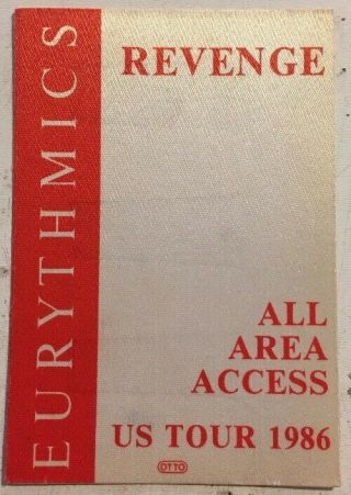 Eurythmics Vintage Concert Tour Cloth All Access Backstage Pass
