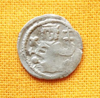 Medieval Silver Coin - Vencel Rex Denar,  Huszar: 434a - Wenceslaus Of Bohemia