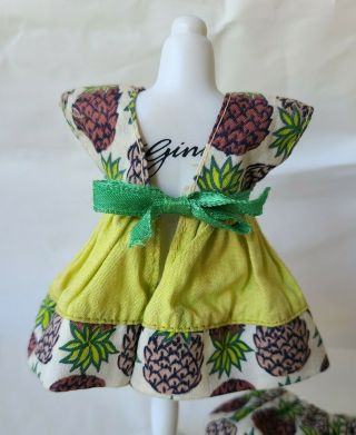 Vintage 1950s Vogue Ginny Doll RARE My Tiny Miss Pineapple Dress Medford Tag 41 2