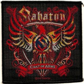 Official Licensed Merch Woven Sew - On Patch Heavy Metal Rock Sabaton Coat Of Arms