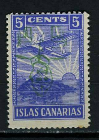 Spanish Civil War.  Inverted Overprint General Franco.  Canary Islands.  Mnh