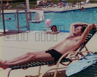 8 " X 10 " Color Photo Of The Monkees Micky Dolenz Relaxing Poolside In The 1980 