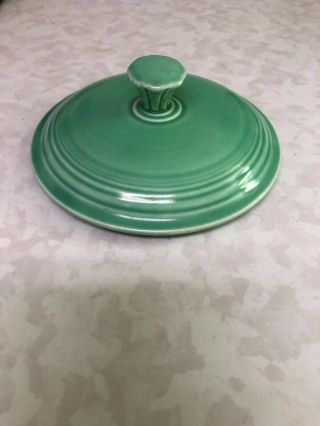 Vintage Fiesta Ware Light Green Covered Onion Soup Bowl Lid Only Hlc 1930 