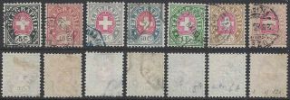Schweiz Switzerland Telegraph Stamps 1881 Vfu Sauber Gestempelt
