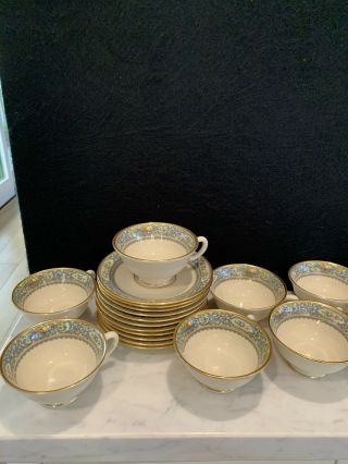 Lenox Fine China Autumn 12 Cup & Saucer Gold Back Stamp