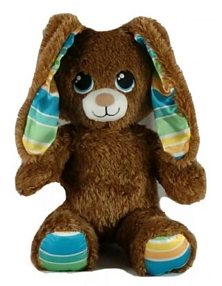 Build A Bear 2018 Chocolate Bunny Rabbit 17 " Plush Striped Ears Paws Stuffed
