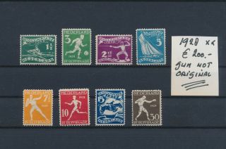 Lm07901 Netherlands 1928 Sports Olympics Fine Lot Mnh Cv 200 Eur