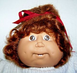 Cabbage Patch 1986 Doll with Red Hair Brown Eyes Sweater Red Skirt Leg Warmers 3