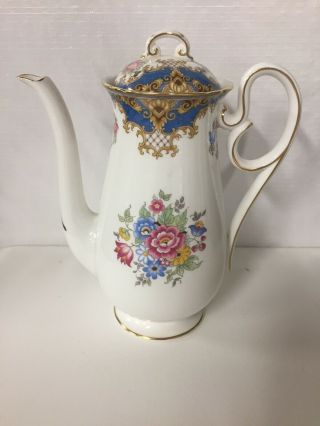 9” Fine Bone China Teapot Made By Shelley In England Marked Sheraton 13291