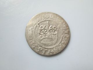 Poland Medieval 15 Century Silver Coin 1/2 Grozs