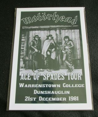 MOTORHEAD : ACE OF SPADES TOUR 81 : A4 GLOSSY REPO POSTER 2