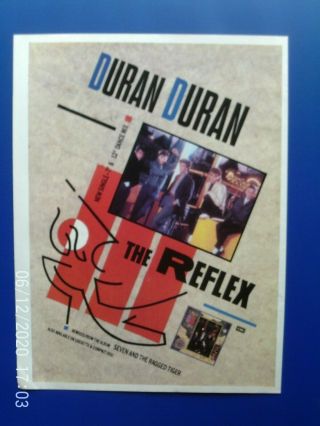 Duran Duran - The Reflex - 1984 Poster Advert 1980s