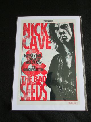 Nick Cave & The Bad Seeds : Massey Hall Toronto : A4 Glossy Repo Poster