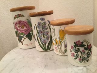Portmeirion The Botanic Garden Circa 1818,  Set Of 4 Canisters Made In England 2