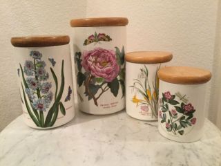 Portmeirion The Botanic Garden Circa 1818,  Set Of 4 Canisters Made In England 3