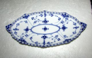 Royal Copenhagen Blue Fluted Full Lace Oval Pickle Dish 1115 First Quality