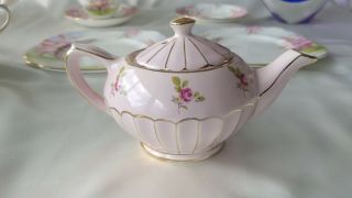 Pink English Rose Sadler Teapot Rare