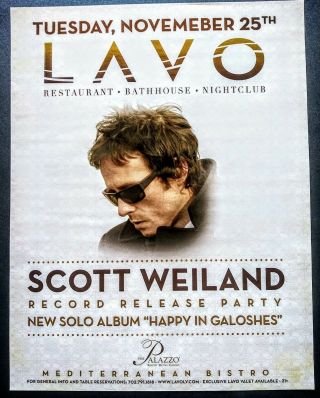 Scott Weiland Record Release Party Las Vegas Promo Ad 2008