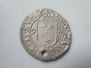 Sweden Medieval Silver Coin,  Sigismund 1/2 öre 1597,  Stockholm