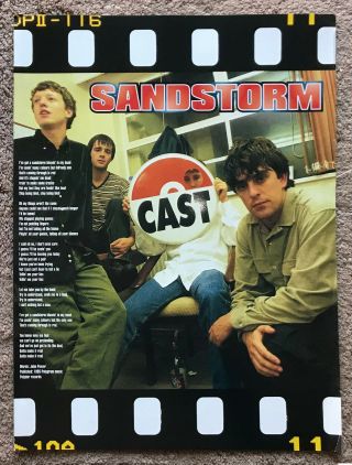 Cast - Sandstorm 1996 Full Page Uk Lyric Poster