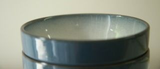 Edith Heath Ceramics French Blue Bowls Small Set 4 Stacking Cereal Rim Line 322 2