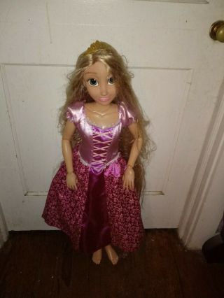Disney Playdate Jakks Tangled Rapunzel Princess My Size 32” Large Poseable Doll
