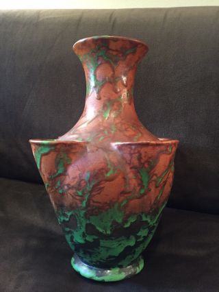 Large Weller Greora Arts & Crafts 5 Opening Strawberry Pot Vase