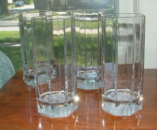 Rosenthal Versace Medusa Lumiere Long Drink Glass Set Of (4) /