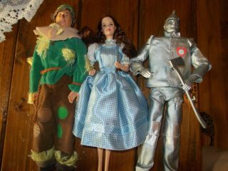 Barbie Wizard Of Oz Tin Man Ken Doll Scarecrow Dorothy Doll