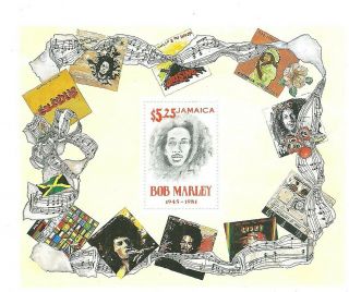 Jamaica 1981 Bob Marley 1945 - 1981 Mini Sheet Unmounted