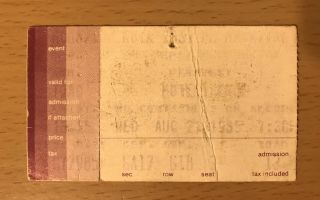 1985 Motley Crue Salt Lake City Theatre Of Pain Tour Concert Ticket Stub Sixx