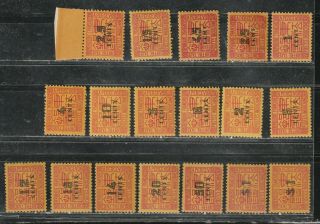 1931 French Colony Stamps,  Indo China,  Postage Due Full Set Mh,  Sc J57 - 73