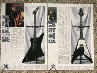 Metallica Tour Guitars James Hetfield Kirk Hammet Jason Gibson V Esp Explorer