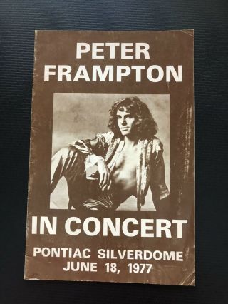 Peter Frampton Steve Miller Band J Geils 1977 Concert Flyer Program