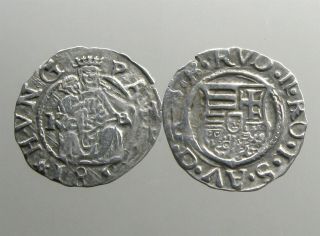Rudolf Ii Hungary Ar Denar_dated 1581 Ad_madonna/child_1st Dated Coins