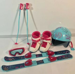 American Girl Ski Set,  Sports Bench set,  Roller Skate Set,  Fit for 18  dolls 3