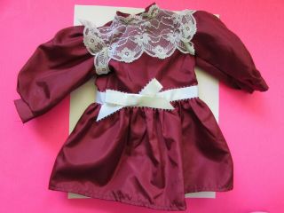 Pleasant Co American Girl Samantha Cranberry Christmas Party Dress & Tights 2