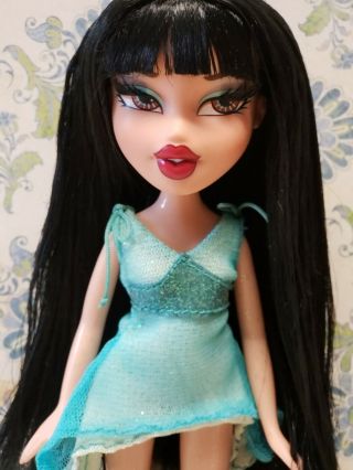 Bratz Girlz Nite Out Jade Doll In Dress And Shoes,  Rooted Eyelashes