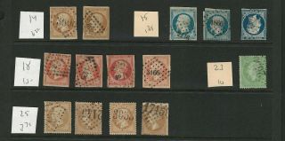 France (40, ) Classics,  Scott 14//63,  Most With Numeral Cancels,  Good Variety