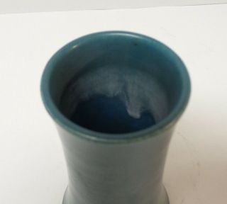 Vintage ROOKWOOD Art Pottery Slender Vase 1358 F,  Gray Blue,  c.  1926 2