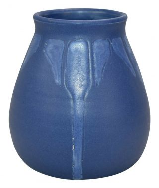 Ephraim Faience Pottery 1998 Marblehead Style Cobalt Blue Vase