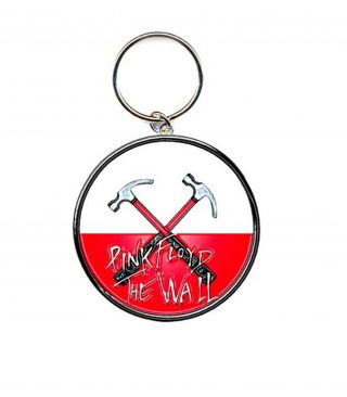 Pink Floyd Keyring Keychain The Wall Hammers Logo Official Metal Size One