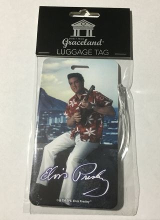 Elvis Blue Hawaii Luggage Tag / Direct From Graceland / Memphis