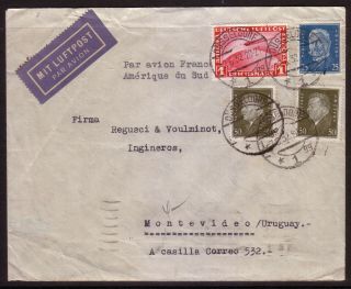 Germany - 1932 Cie.  Generale Aeropostale Air Mail Cover To Uruguay