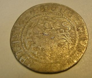 Excavated Hammered 1518 Silver Medieval Coin Found Underwater Metal Detector Pi