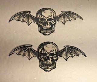 Set Of 2 - Avenged Sevenfold Death Bat 7 " Promo Sticker 2007 A7x